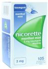 Nicorette Nicotine Kauwgom Menthol Mint 2mg 105 stuks