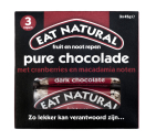 Eat Natural Pure Chocolade Cranberry Macadamia 3 x 45 Gram