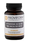 Proviform Vitamine K2 & D3 180 mcg/25 mcg 60 Vegetarische Capsules