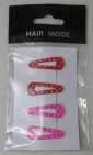 Hair Mode Klik Klak Rood/Roze 4 Stuks