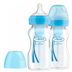 Dr Brown's Options+ Anti-colic Bottle 2-pack Brede Halsfles Blauw 2 stuks