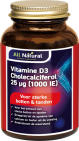 All Natural Vitamine d3 25mc 300cp