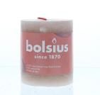 Bolsius Rustiekkaars shine 80/68 misty pink 1 Stuk