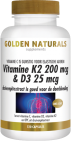 Golden Naturals Vitamine K2 200 mcg & D3 25 mcg 120 vegetarische capsules
