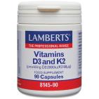 Lamberts Vitamine D3 2000IE En K2 90mcg 90 capsules
