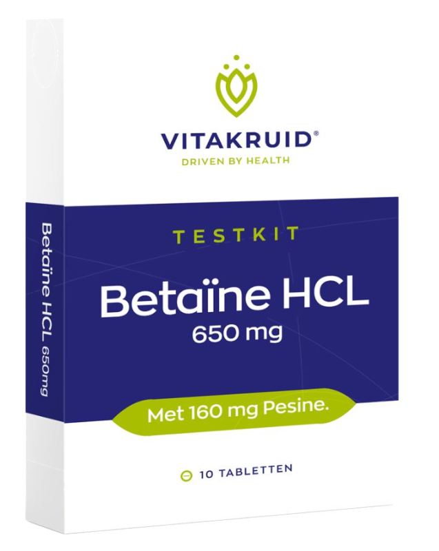 Bergbeklimmer wimper temperament Vitakruid Betaine HCL Testkit 10 tabletten | Voordelig online kopen |  Drogist.nl