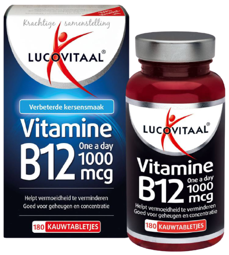Storing Memo Reis Vitamine B12 tabletten & pillen van Lucovitaal: 180 x 1000 mcg | Drogist.nl
